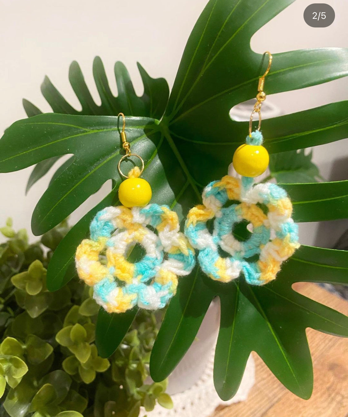 Crochet Flower Earring